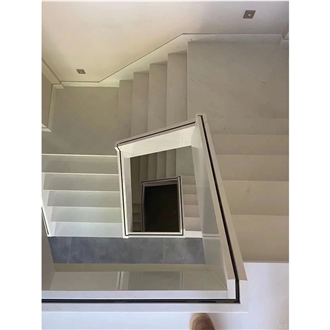 Nature White Polaris Marble Stair For Stone Steps