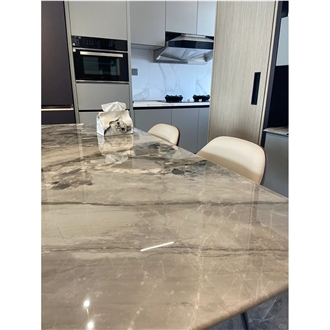 Oreo Grey Marble  Rectangle Table For Table Top