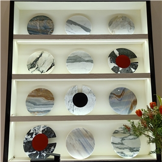 Round Nature Marble Disk Craft For Home Decor Products