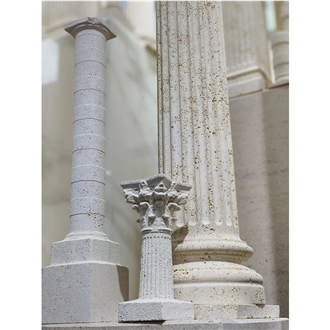 Travertine Roman Column Building For Interior Decoration