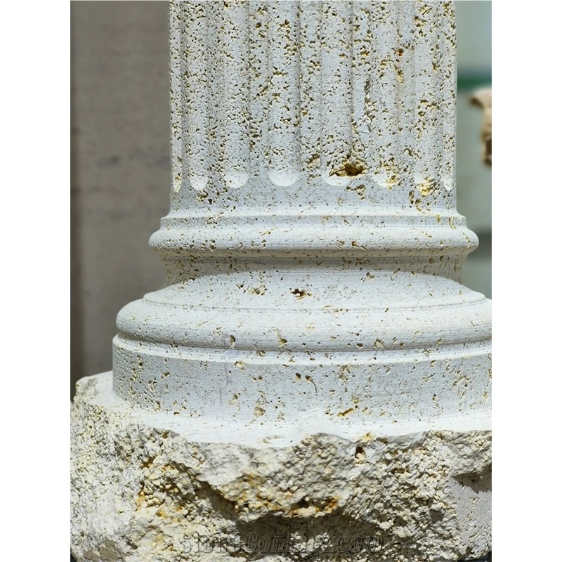 Travertine Roman Column Building For Interior Decoration