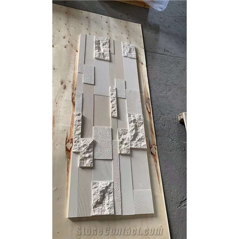 White Culture Stone Veneer For Exterior Wall
