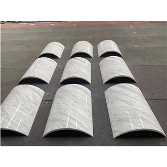 White Volakas Marble Column Panels