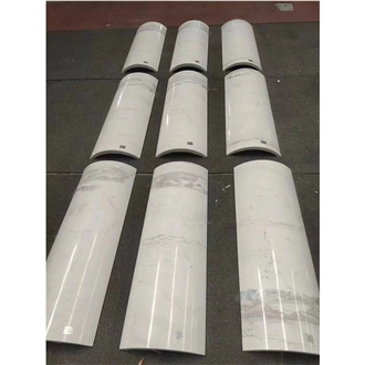 White Volakas Marble Column Panels