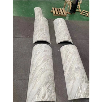 White Volakas Marble Column Panels