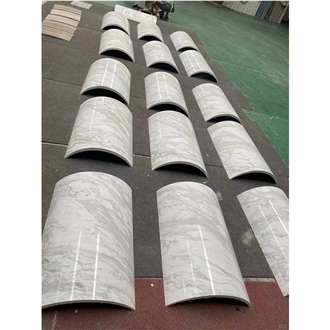 White Volakas Marble Column Panels