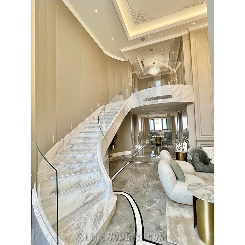 White Volakas Marble For Stone Steps