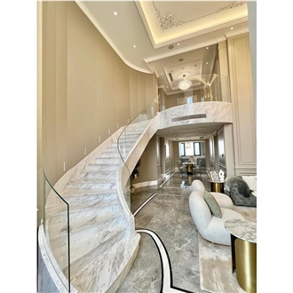 White Volakas Marble For Stone Steps