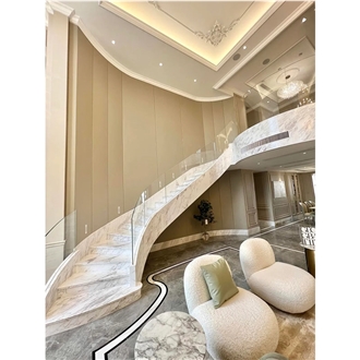 White Volakas Marble For Stone Steps