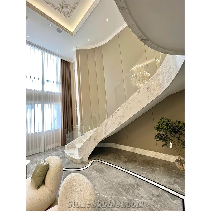 White Volakas Marble For Stone Steps