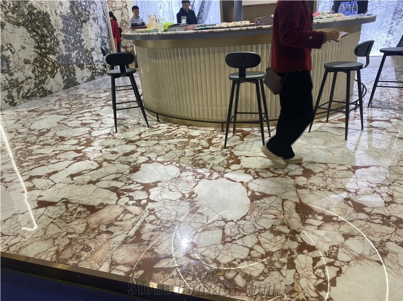 Luxury Red Viola Calacatta Marble Tiles