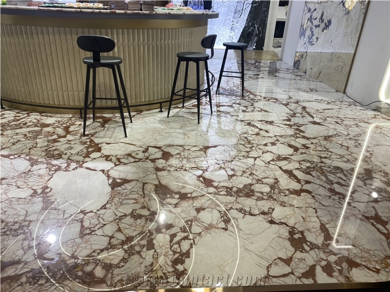 Luxury Red Viola Calacatta Marble Tiles