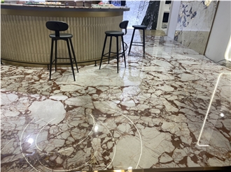 Luxury Red Viola Calacatta Marble Tiles
