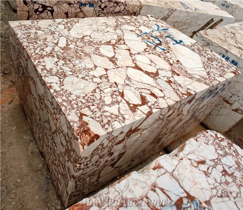 Luxury Red Viola Calacatta Marble Tiles
