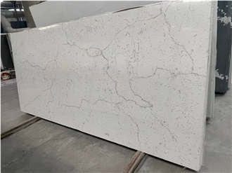 Artificial Statuario Marble Look Quartz Slabs