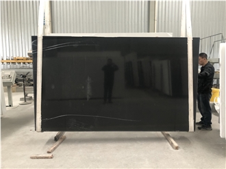 Engineered Quartz Tiles For Projects Pure Black Color