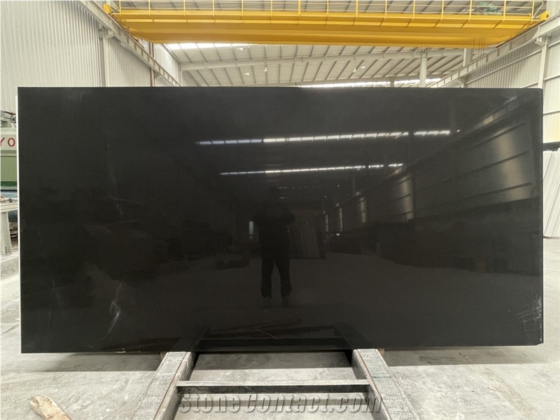 Pure Black Quartz Quartz Slabs