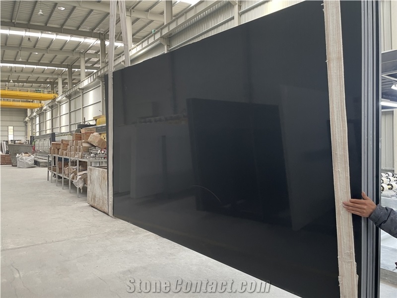 Pure Black Quartz Quartz Slabs