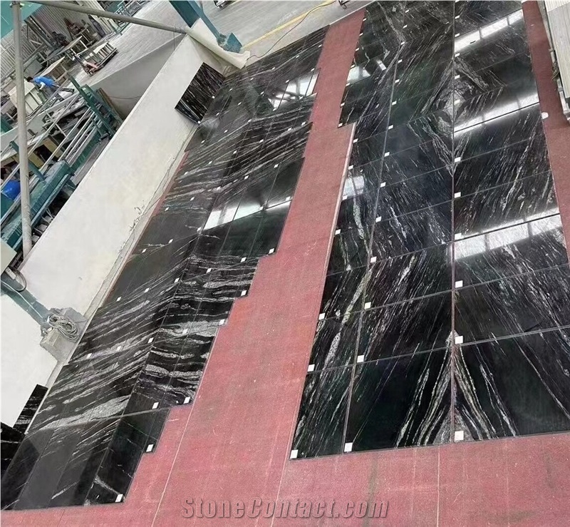 Black Fantasy Granite Polish Tiles
