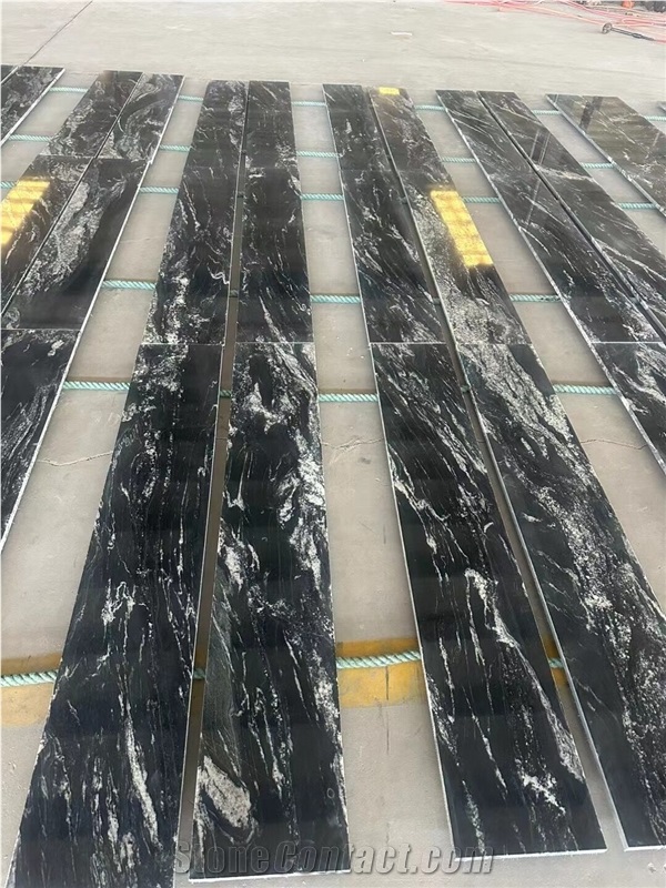 Black Fantasy Granite Polish Tiles