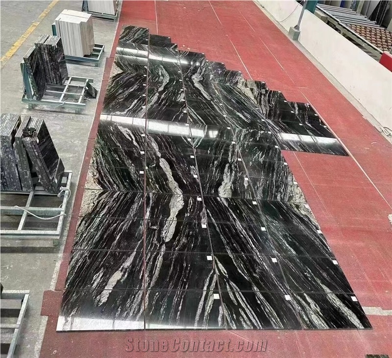 Black Fantasy Granite Polish Tiles