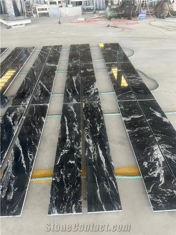 Black Fantasy Granite Polish Tiles