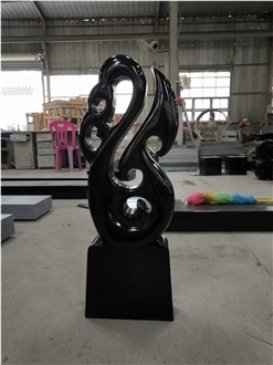 Black Granite Tombstone European Style