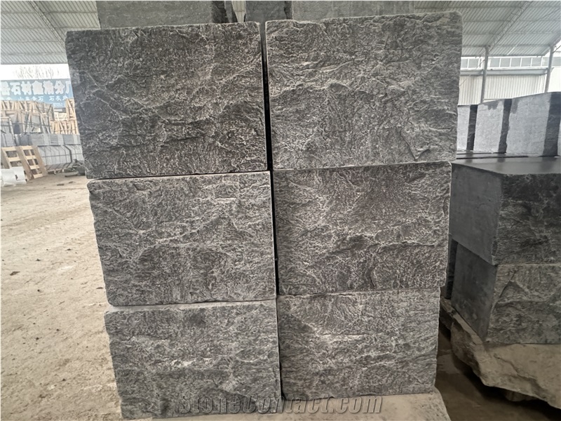 China Blue Limestone Mushroom Split Wall Stone