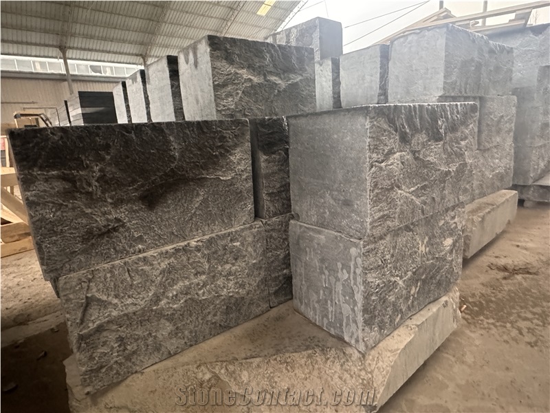 China Blue Limestone Mushroom Split Wall Stone