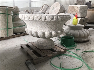 G682 Yellow Granite Flower Pots For Garden