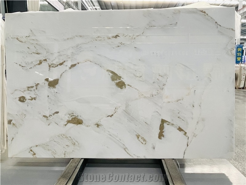 Oriental Calacatta White Marble Slab Wall Tiles