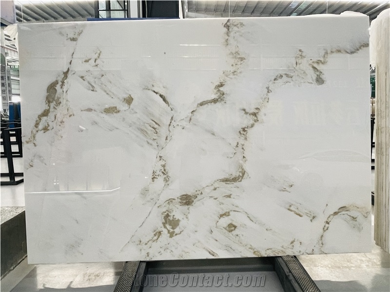 Oriental Calacatta White Marble Slab Wall Tiles