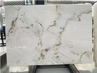 Oriental Calacatta White Marble Slab Wall Tiles