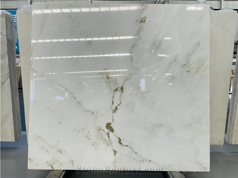 Oriental Calacatta White Marble Slab Wall Tiles