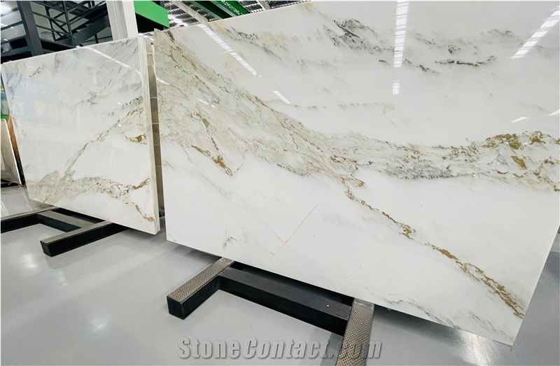 Oriental Calacatta White Marble Slab Wall Tiles