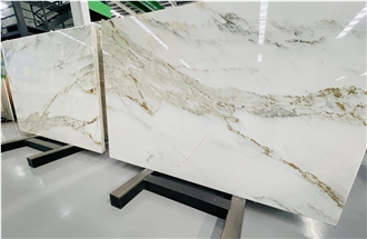Oriental Calacatta White Marble Slab Wall Tiles