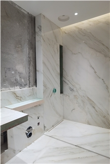 Oriental Calacatta White Marble Slab Wall Tiles