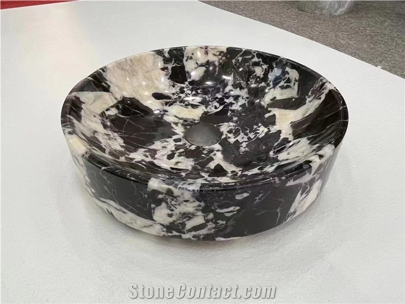 Black Marble Grande Antique Wash Basin For Bathroom Decor