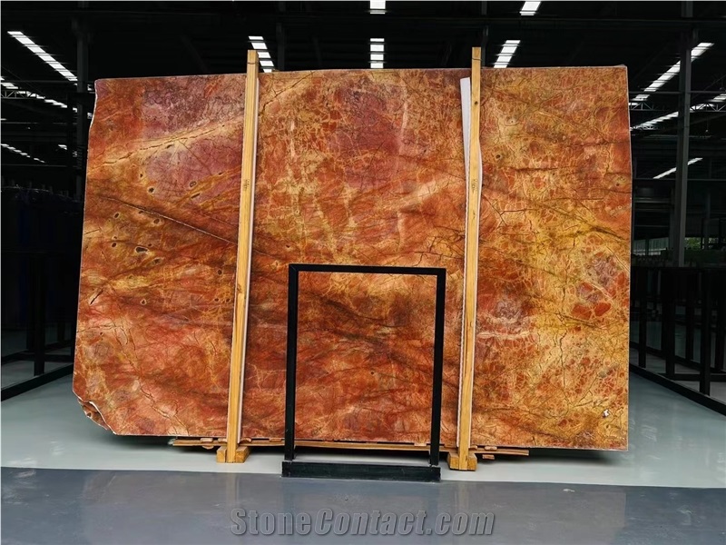 Luxury Red Marble Jasper Red Marble Slabs For Kitchen Floor