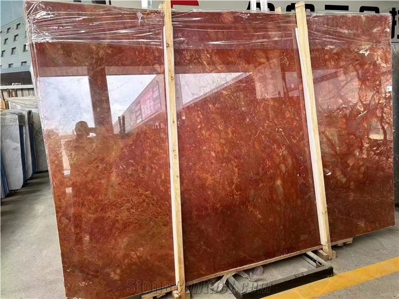 Luxury Red Marble Jasper Red Marble Slabs For Kitchen Floor