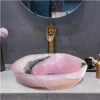 Milas New York Marble Wash Basin Oval Design For Bathroom