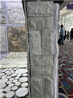 SPA White Quartzite Exposed Wall Stone For Featuree Wall