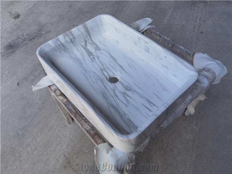 Verde Guatemala Green Marble Outside Surface Natural Split Vessel Sink