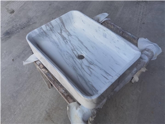 Verde Guatemala Green Marble Outside Surface Natural Split Vessel Sink