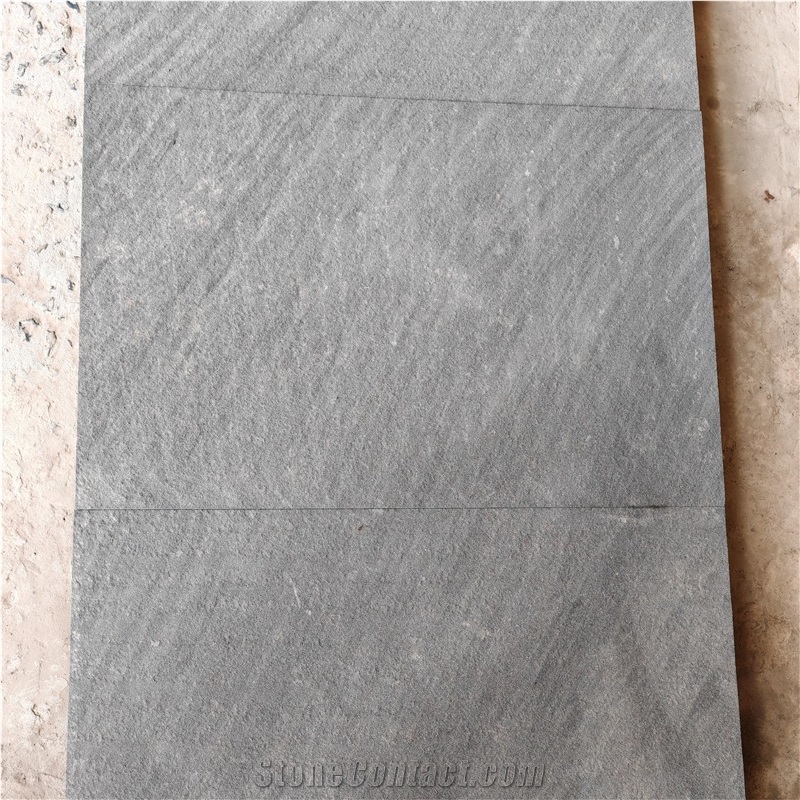 Premium Quality Scihuan Black Sandstone Floor Tiles
