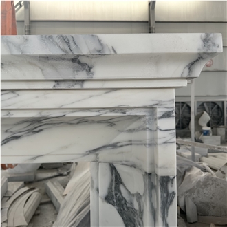 Arabescato Marble Indoor Fireplace Mantel