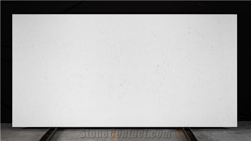 Carrara White Quartz  White With Grey Veins  Quartz Tiles
