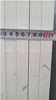 Carrara White Quartz  White With Grey Veins  Quartz Tiles