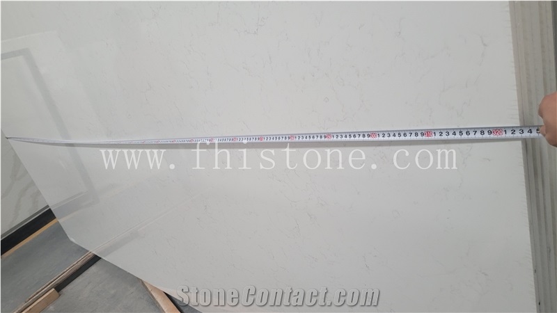 Carrara White Quartz  White With Grey Veins  Quartz Tiles