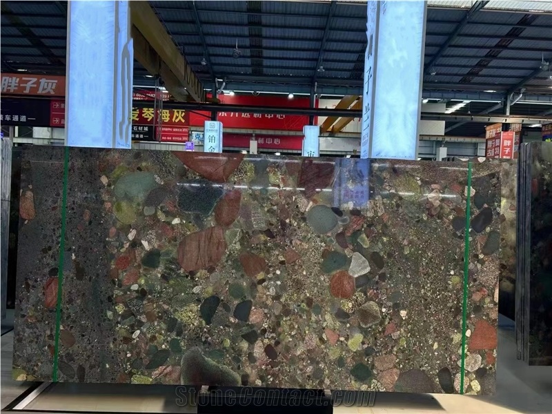China New Four Season Green Granite  Floor Tile
